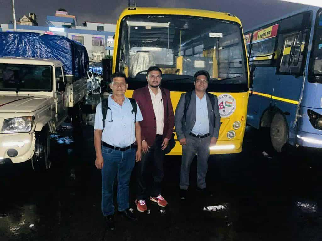 भारतिय दुतावासद्वारा मावि सौडियारलाई यातायात सेवा सुचारू,